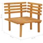 vidaXL Sofá de esquina para jardín con cojines madera maciza de acacia vidaXL Sofá de esquina para jardín con cojines madera maciza de acacia