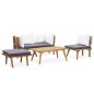 vidaXL Juego de muebles de jardín 5 pzas madera maciza de acacia vidaXL Juego de muebles de jardín 5 pzas madera maciza de acacia