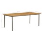 vidaXL Set de comedor de jardín 9 pzas madera maciza de acacia y acero vidaXL Set de comedor de jardín 9 pzas madera maciza de acacia y acero