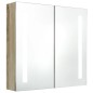 vidaXL Armario de baño con espejo y LED color roble 62x14x60 cm vidaXL Armario de baño con espejo y LED color roble 62x14x60 cm