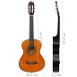vidaXL Guitarra clásica para principiantes y niños madera tilo 1/2 34" vidaXL Guitarra clásica para principiantes y niños madera tilo 1/2 34"