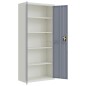 vidaXL Armario archivador acero gris claro y gris oscuro 90x40x200 cm