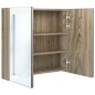 vidaXL Armario de baño con espejo y LED color roble 62x14x60 cm vidaXL Armario de baño con espejo y LED color roble 62x14x60 cm