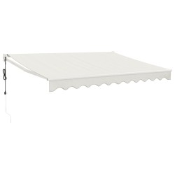 vidaXL Toldo retráctil automático color crema 3,5x2,5 m