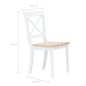 vidaXL Sillas comedor 2 uds madera maciza caucho blanco y madera claro vidaXL Sillas comedor 2 uds madera maciza caucho blanco y madera claro