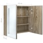 vidaXL Armario de baño con espejo y LED color roble 62x14x60 cm vidaXL Armario de baño con espejo y LED color roble 62x14x60 cm