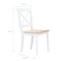 vidaXL Sillas de comedor 6 uds madera maciza de caucho blanco y madera vidaXL Sillas de comedor 6 uds madera maciza de caucho blanco y madera