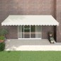 vidaXL Toldo retráctil automático color crema 5x3 m vidaXL Toldo retráctil automático color crema 5x3 m