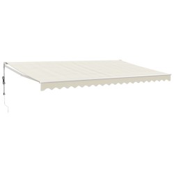 vidaXL Toldo retráctil automático color crema 5x3 m