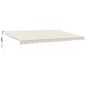 vidaXL Toldo retráctil automático color crema 5x3 m vidaXL Toldo retráctil automático color crema 5x3 m