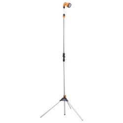 vidaXL Ducha de jardín con trípode aluminio 221 cm 