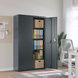 vidaXL Armario archivador de acero gris antracita 105x40x180 cm