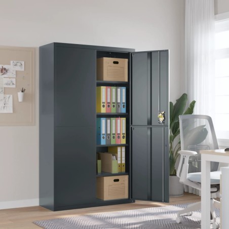 vidaXL Armario archivador de acero gris antracita 105x40x180 cm