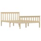 vidaXL Estructura de cama de madera maciza de pino clara 120x200 cm vidaXL Estructura de cama de madera maciza de pino clara 120x200 cm