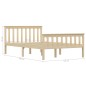 vidaXL Estructura de cama de madera maciza de pino clara 120x200 cm vidaXL Estructura de cama de madera maciza de pino clara 120x200 cm