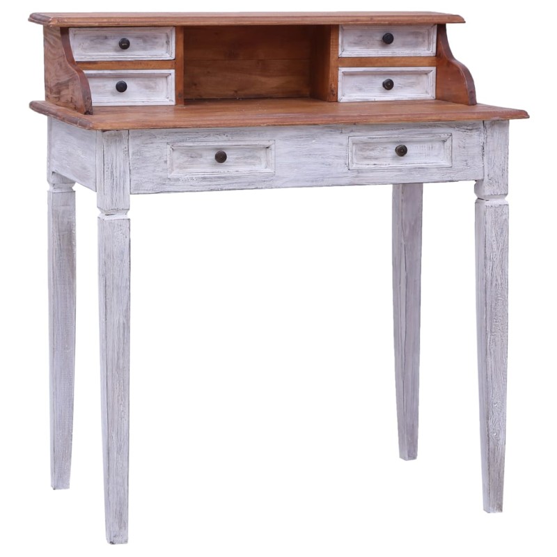 vidaXL Escritorio con cajones de madera maciza reciclada 90x50x101 cm vidaXL Escritorio con cajones de madera maciza reciclada 90x50x101 cm