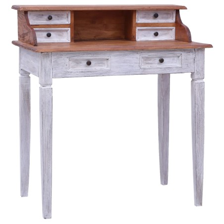 vidaXL Escritorio con cajones de madera maciza reciclada 90x50x101 cm