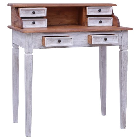 vidaXL Escritorio con cajones de madera maciza reciclada 90x50x101 cm