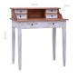vidaXL Escritorio con cajones de madera maciza reciclada 90x50x101 cm vidaXL Escritorio con cajones de madera maciza reciclada 90x50x101 cm