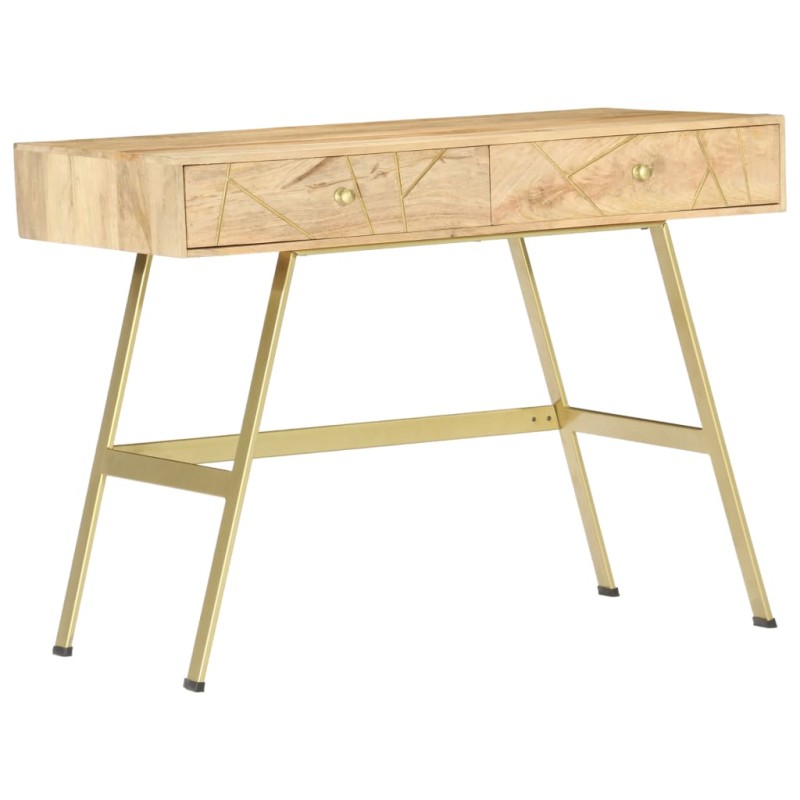 vidaXL Escritorio con cajones de madera maciza de mango 100x55x75 cm vidaXL Escritorio con cajones de madera maciza de mango 100x55x75 cm