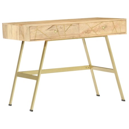 vidaXL Escritorio con cajones de madera maciza de mango 100x55x75 cm