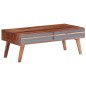 vidaXL Mesa de centro madera maciza de Sheesham gris 110x50x40 cm vidaXL Mesa de centro madera maciza de Sheesham gris 110x50x40 cm