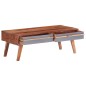 vidaXL Mesa de centro madera maciza de Sheesham gris 110x50x40 cm vidaXL Mesa de centro madera maciza de Sheesham gris 110x50x40 cm