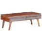 vidaXL Mesa de centro madera maciza de Sheesham gris 110x50x40 cm vidaXL Mesa de centro madera maciza de Sheesham gris 110x50x40 cm