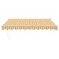 vidaXL Toldo retráctil automático amarillo y blanco 3,5x2,5 m vidaXL Toldo retráctil automático amarillo y blanco 3,5x2,5 m