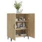 vidaXL Aparador de madera contrachapada roble Sonoma 70x34x90 cm vidaXL Aparador de madera contrachapada roble Sonoma 70x34x90 cm