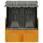 vidaXL Silla Strandkorb con cojines ratán sintético madera negro gris vidaXL Silla Strandkorb con cojines ratán sintético madera negro gris