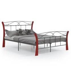 vidaXL Estructura de cama de metal negra 120x200 cm