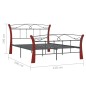vidaXL Estructura de cama de metal negra 120x200 cm vidaXL Estructura de cama de metal negra 120x200 cm