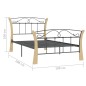 vidaXL Estructura de cama de metal negro 100x200 cm vidaXL Estructura de cama de metal negro 100x200 cm