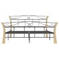 vidaXL Estructura de cama de metal negra 140x200 cm vidaXL Estructura de cama de metal negra 140x200 cm