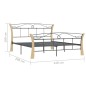 vidaXL Estructura de cama de metal negra 140x200 cm vidaXL Estructura de cama de metal negra 140x200 cm