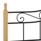 vidaXL Estructura de cama metal y madera maciza de roble 200x200 cm vidaXL Estructura de cama metal y madera maciza de roble 200x200 cm