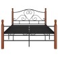 vidaXL Estructura de cama de metal negro 120x200 cm vidaXL Estructura de cama de metal negro 120x200 cm