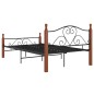 vidaXL Estructura de cama de metal negro 120x200 cm vidaXL Estructura de cama de metal negro 120x200 cm