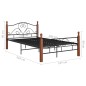 vidaXL Estructura de cama de metal negro 120x200 cm vidaXL Estructura de cama de metal negro 120x200 cm