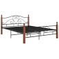 vidaXL Estructura de cama de metal negro 160x200 cm