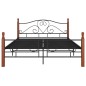 vidaXL Estructura de cama de metal negro 160x200 cm