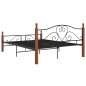 vidaXL Estructura de cama de metal negro 160x200 cm
