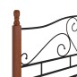 vidaXL Estructura de cama de metal negro 160x200 cm