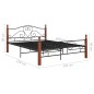 vidaXL Estructura de cama de metal negro 160x200 cm