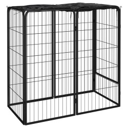 vidaXL Corral para perros 6 paneles acero con recubrimiento en polvo