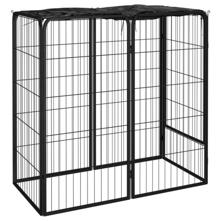 vidaXL Corral para perros 6 paneles acero con recubrimiento en polvo