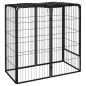 vidaXL Corral para perros 6 paneles acero con recubrimiento en polvo