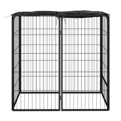 vidaXL Corral para perros 6 paneles acero con recubrimiento en polvo