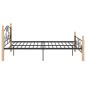 vidaXL Estructura de cama de metal negro 120x200 cm vidaXL Estructura de cama de metal negro 120x200 cm